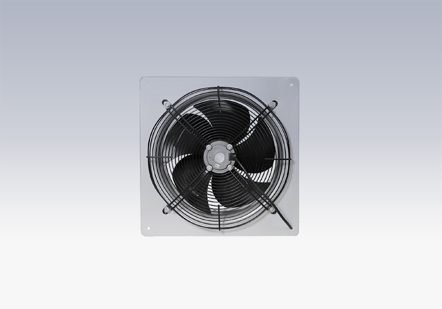 Plate mounted axial fan