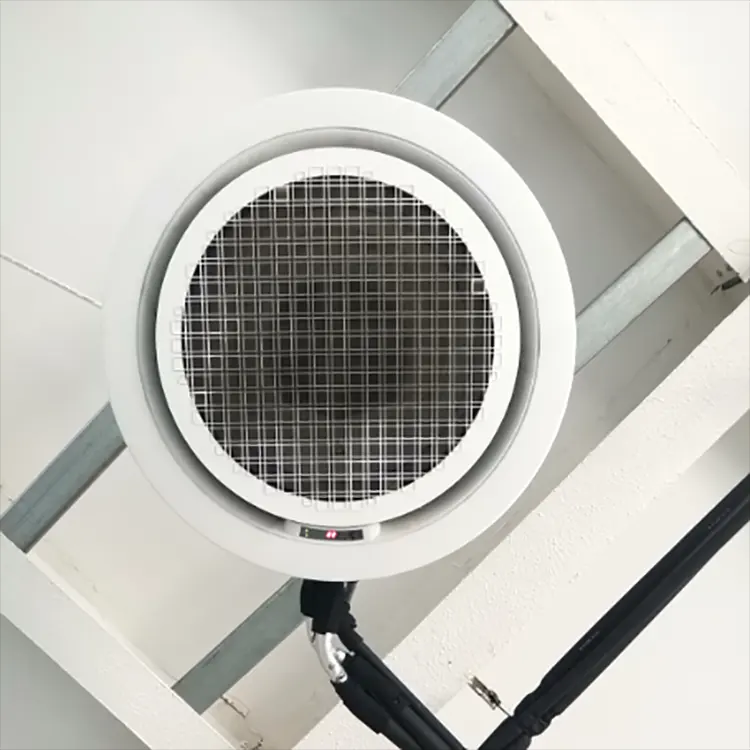 00:05 00:30  View larger image Add to Compare  Share High Efficiency Coil Design 360 Degree Round Cassette Room Fan Coil Unit Ceiling Mounted