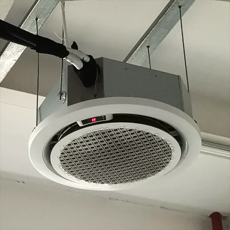 High Efficiency Room Fan Coil Unit Ceiling Mounted Chilled Water Round Fan Coil Unit Roof