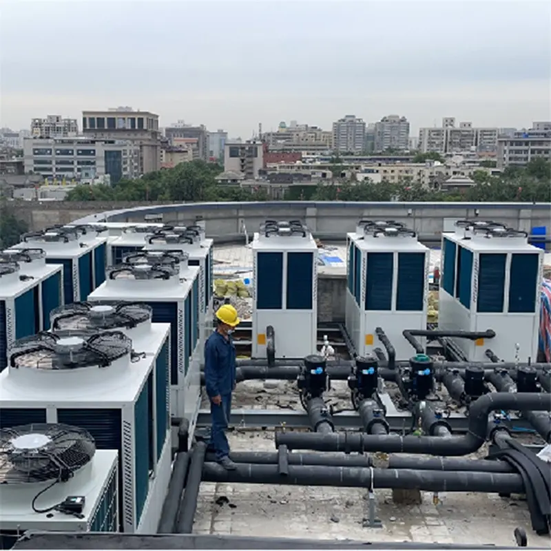 Central Air Conditioner Water Chiller And Heater Recirculating Air Cooled Modular Chiller