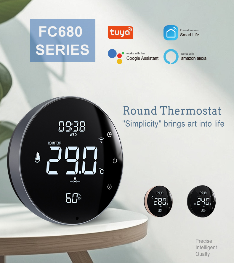 Fan Coil Floor Heating EC Fan LoRa WIFI RS485 Smart Thermostat Commercial HVAC Controller