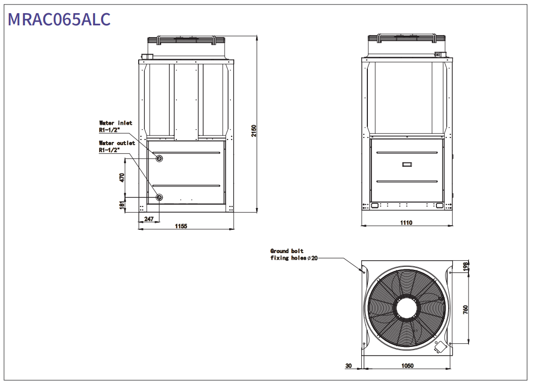 65kW Year-Round Air Cooled Chiller Small Tower-Free Cooling Module
