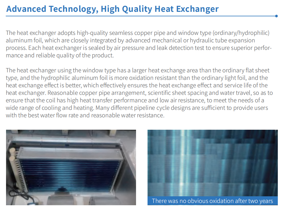 MRDW Double Skin Ceiling Suspended Air Handling Unit 2000-15000 CMU PU Anti-Cold Bridge AHU