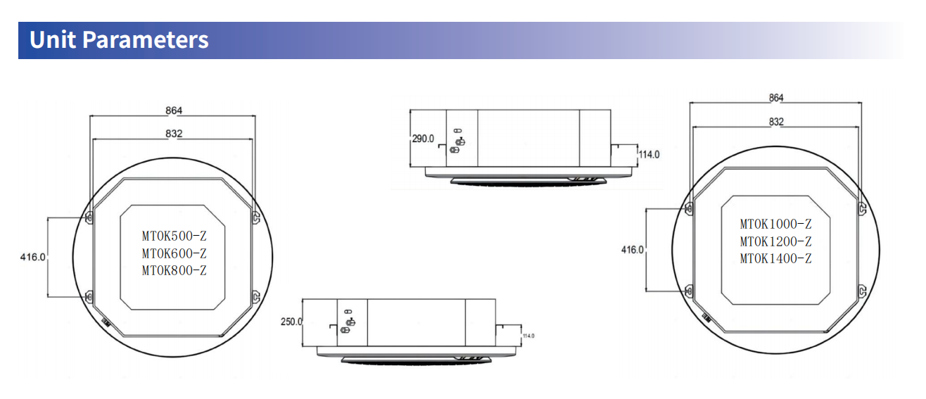 Round FCU Circular Ceiling Fan Coil Unit Water‑System Hotel Commercial HVAC Terminal