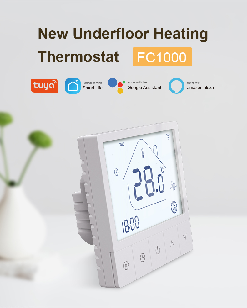 Fan Coil Floor Heating EC Fan LoRa WIFI RS485 Smart Thermostat Commercial HVAC Controller